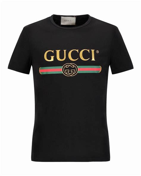 camiseta gucci hombre negra